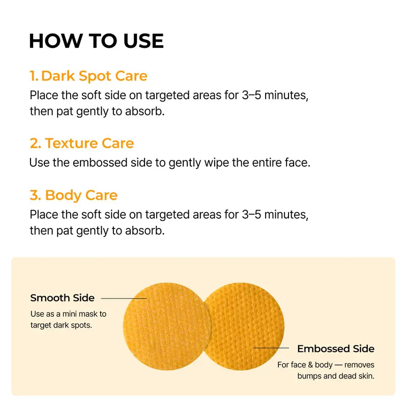 Kojic Acid Toner Pads - TX Brightening Formula For Dark Spots & Uneven Skin Tone