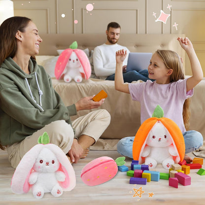 One Zip, Two Surprises — The World’s Most Adorable Transforming Bunny. 🍓🐰