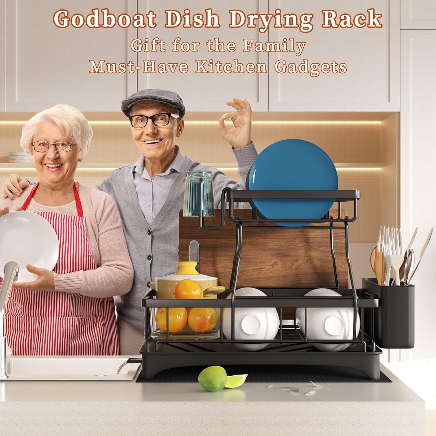 Clear the Counter: The Ultimate 2-Tier Smart-Draining Dish Rack
