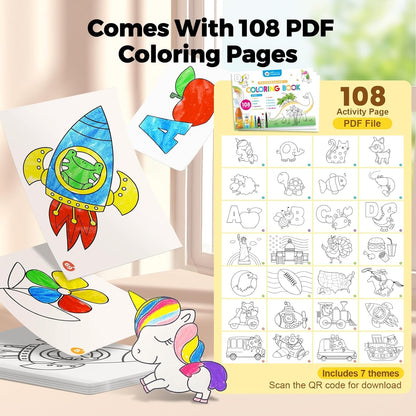 2-in-1 Washable Jumbo Silky Crayons & Watercolor Kit