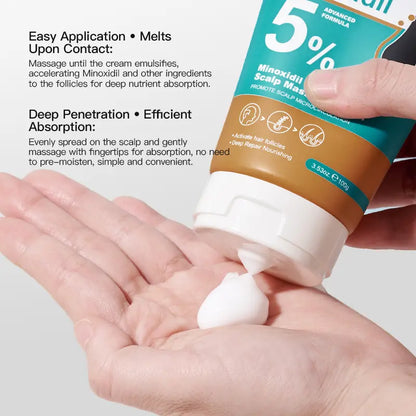 5% Minoxidil Scalp Treatment - Cream Formula For Fuller-Looking Hair