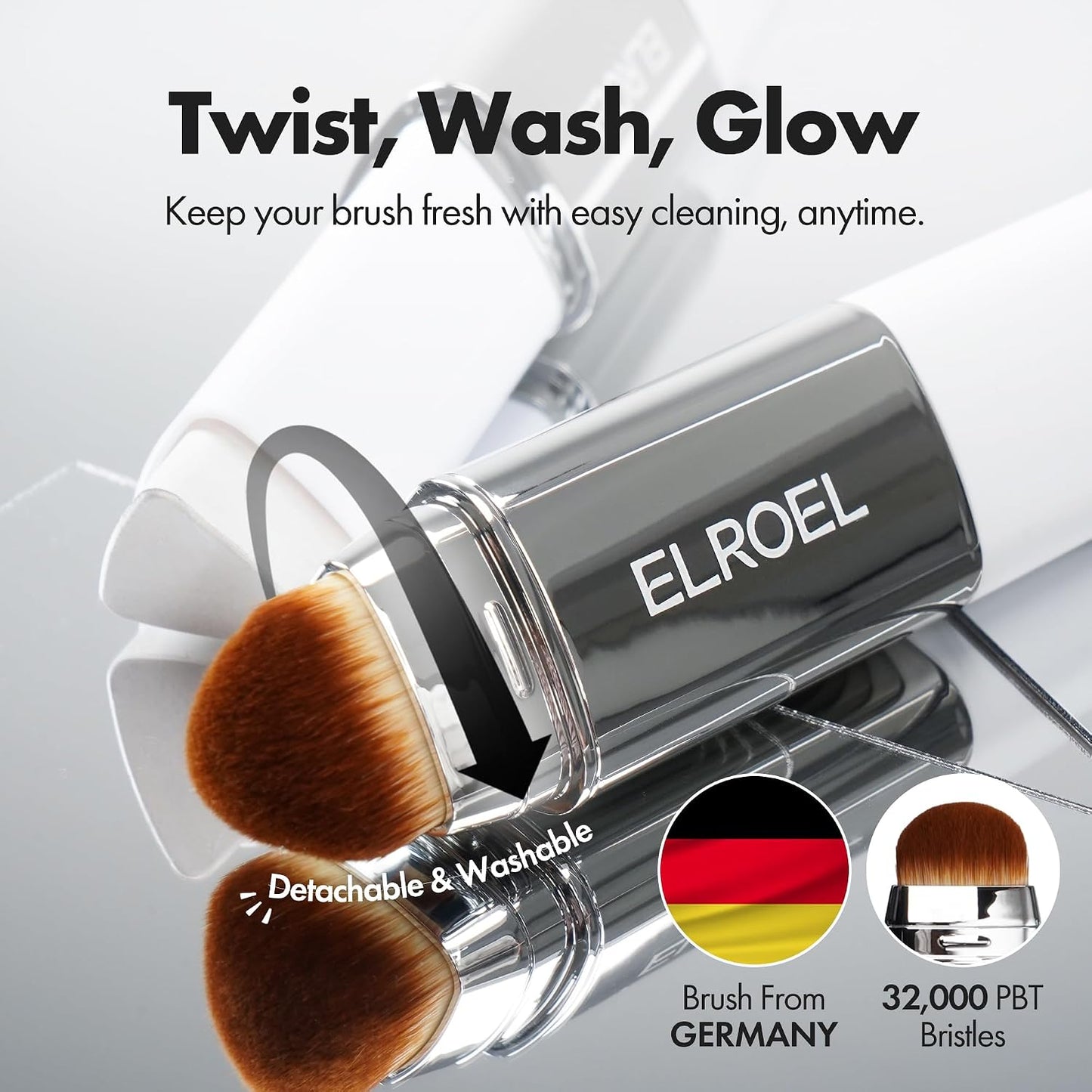 Foundation Stick - Dual-End Brush Design For Effortless Dewy Makeup