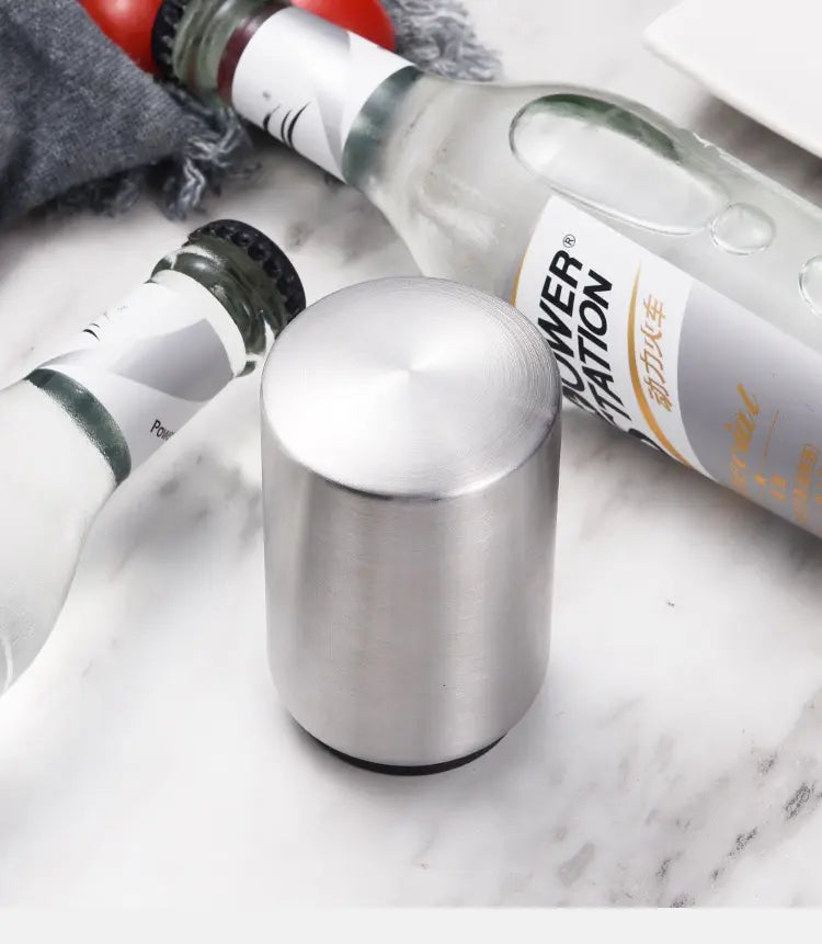 Automatic Push-Down Stainless Steel Beer Opener