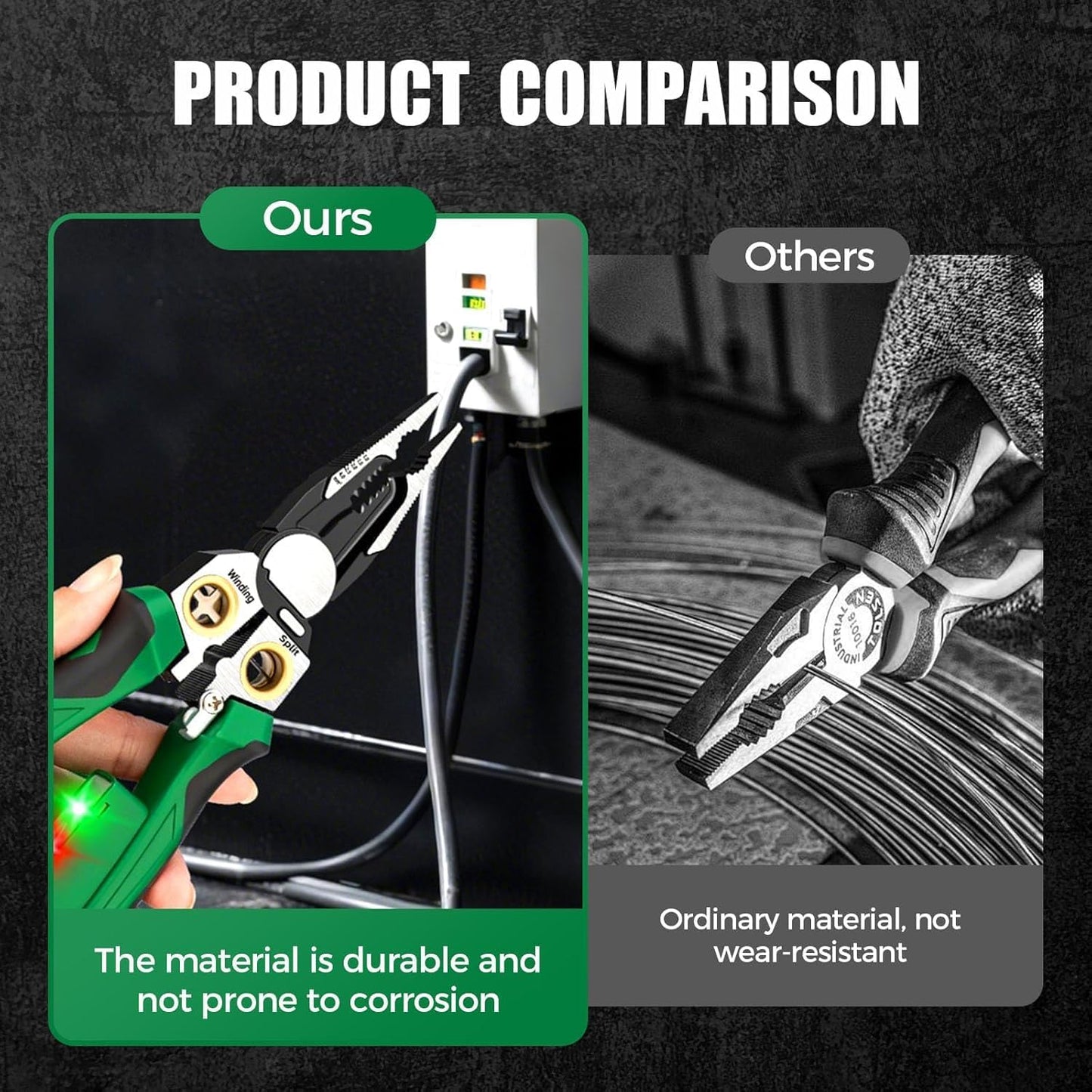 8-in-1 Premium Stainless Steel Wire Stripper with Built-In Tester