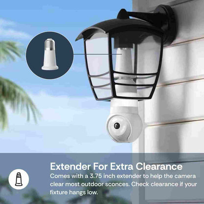 2K Wireless Light Bulb Security Camera