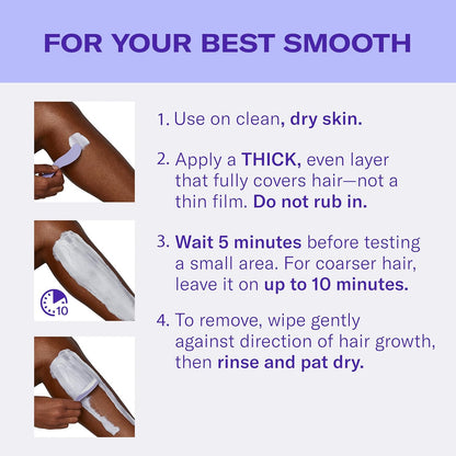 Body Hair Removal Cream - Gentle Wipe-Off Formula For Smooth Skin