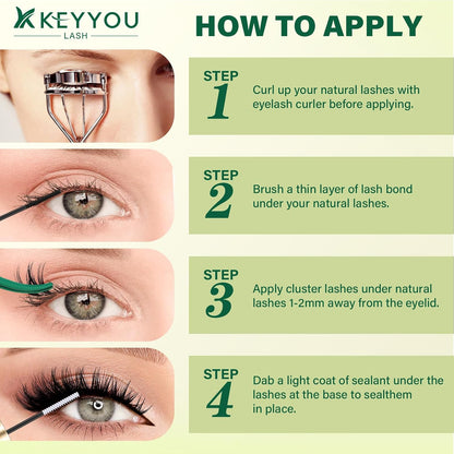DIY Lash Extension Kit - Ultra-Thin Clusters For Salon-Style Volume