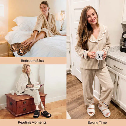 Slippers - Soft Memory Foam Cushioning For All-Day Cozy Home Comfort & Light Outdoor Wear