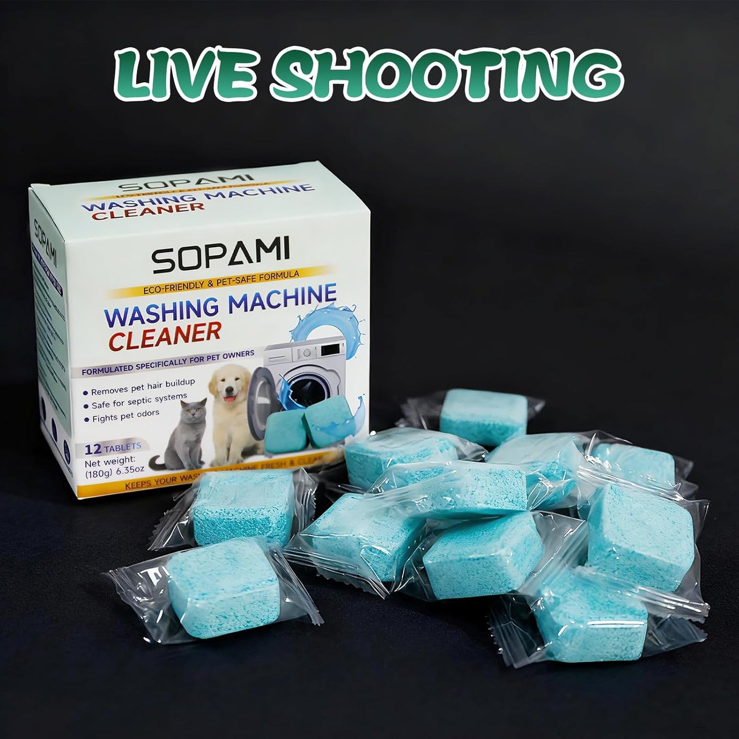 Washing Machine Cleaner Tablets - Oxygen-Activated Cleaning Formula For Deep Drum Odor & Grime Removal