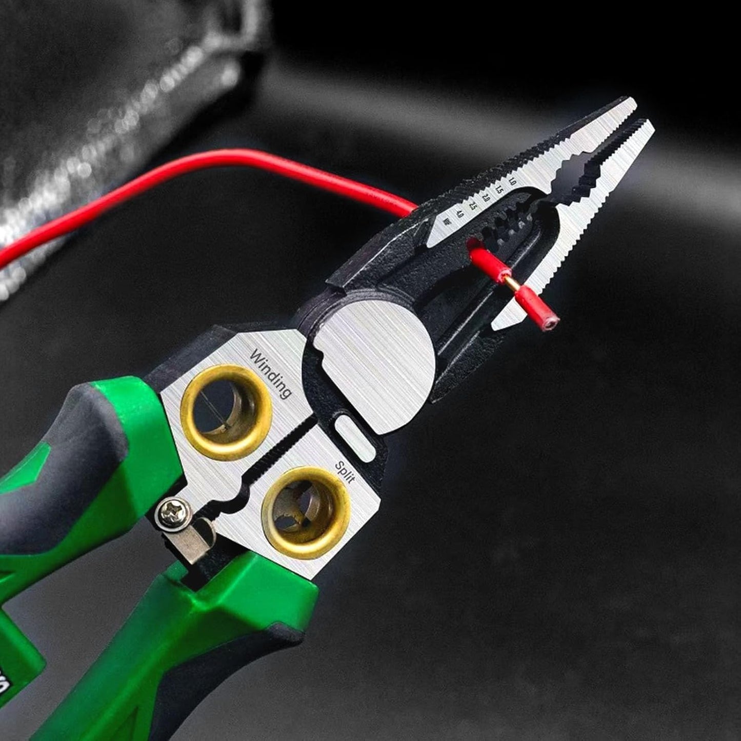 8-in-1 Premium Stainless Steel Wire Stripper with Built-In Tester