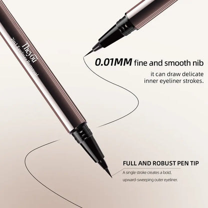 Dual Tip Liquid Eyeliner - 2-in-1 Precision Design For Effortless Eye Looks