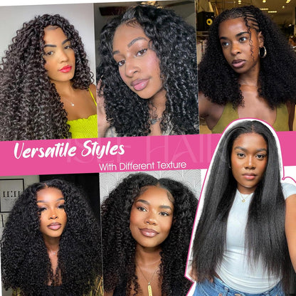 Human Hair Crochet Extensions - Pre-Looped Burmese Curly For Natural Full Volume