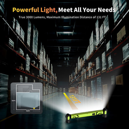 Under Hood Work Light Bar - 3000LM Magnetic Rechargeable Design For Hands-Free Auto Repair