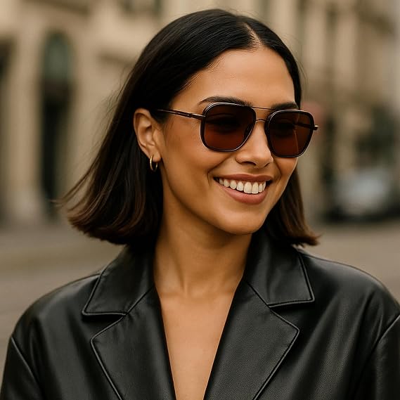 Geometric Double-Beam Sunglasses - Oversized Statement Frame For An Instant Outfit Upgrade
