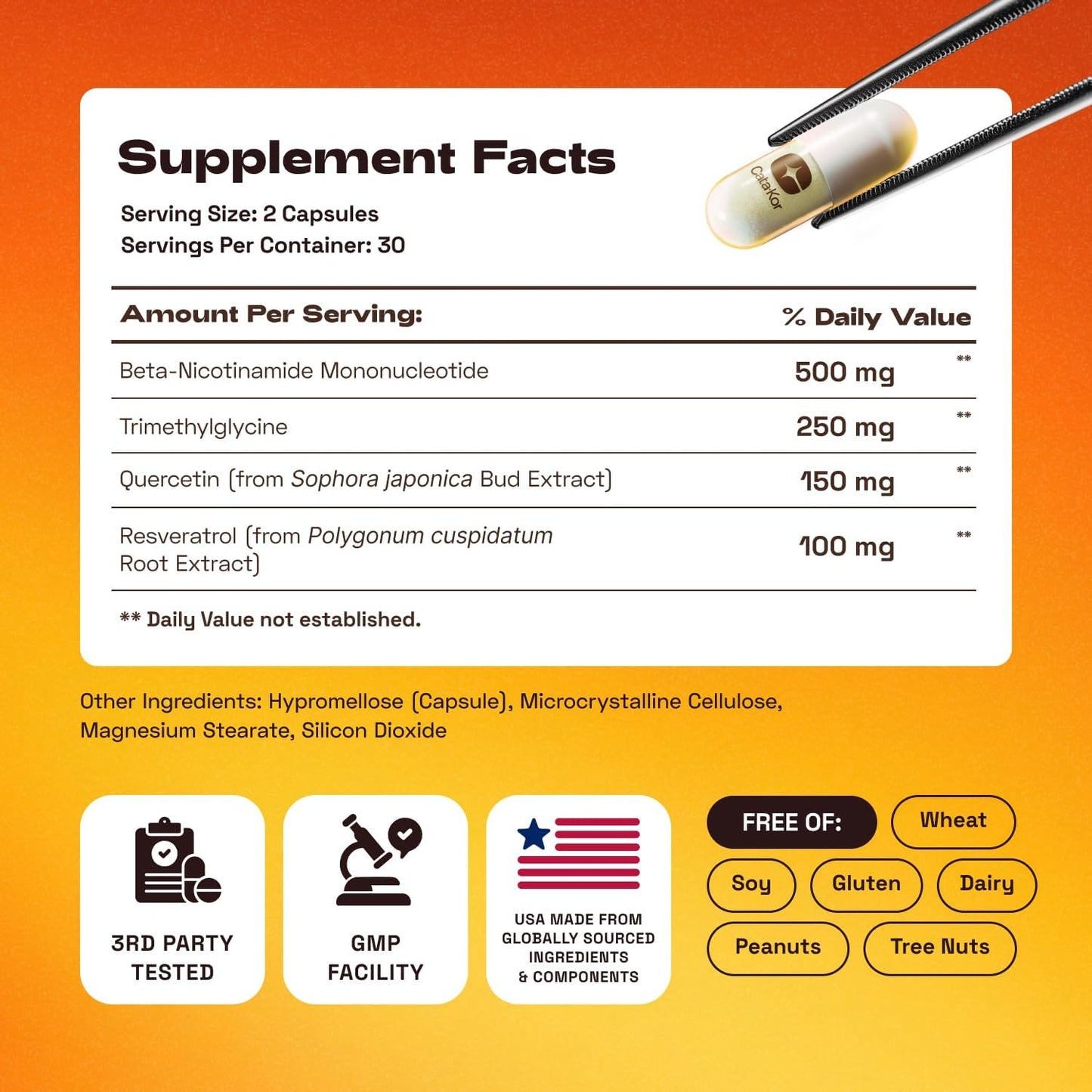 4-in-1 NMN Advanced Complex – NAD+ Booster with Resveratrol, Quercetin & TMG
