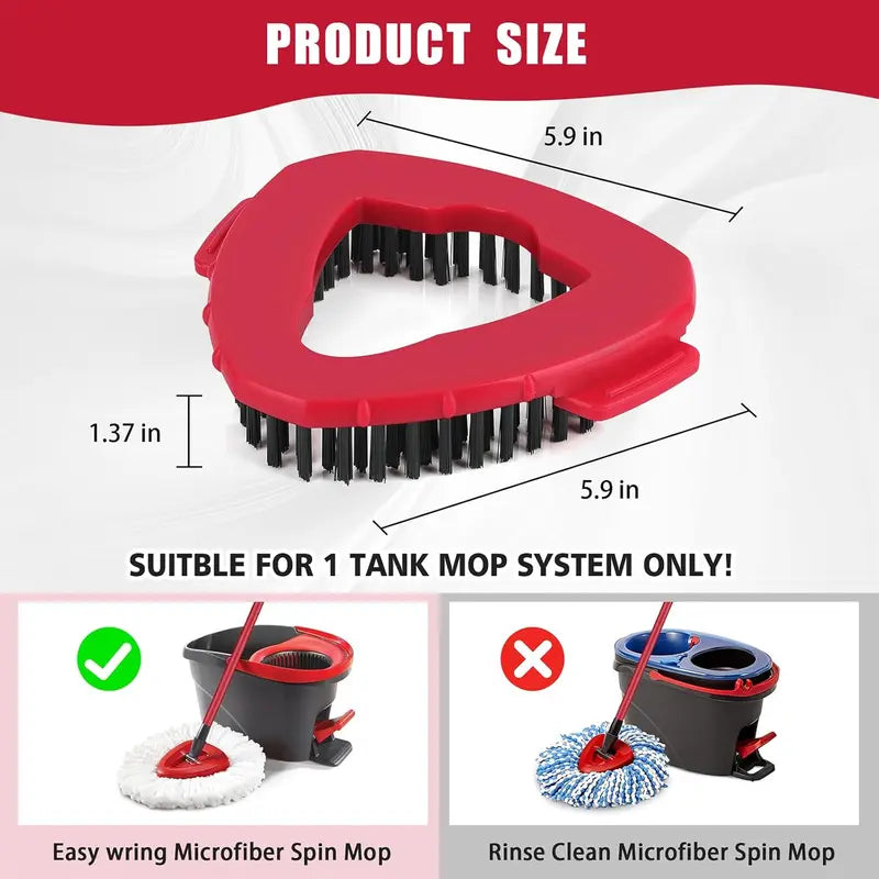 Spin Mop Replacement Kit - Microfiber Heads & Scrub Brushes For Deep Floor Cleaning