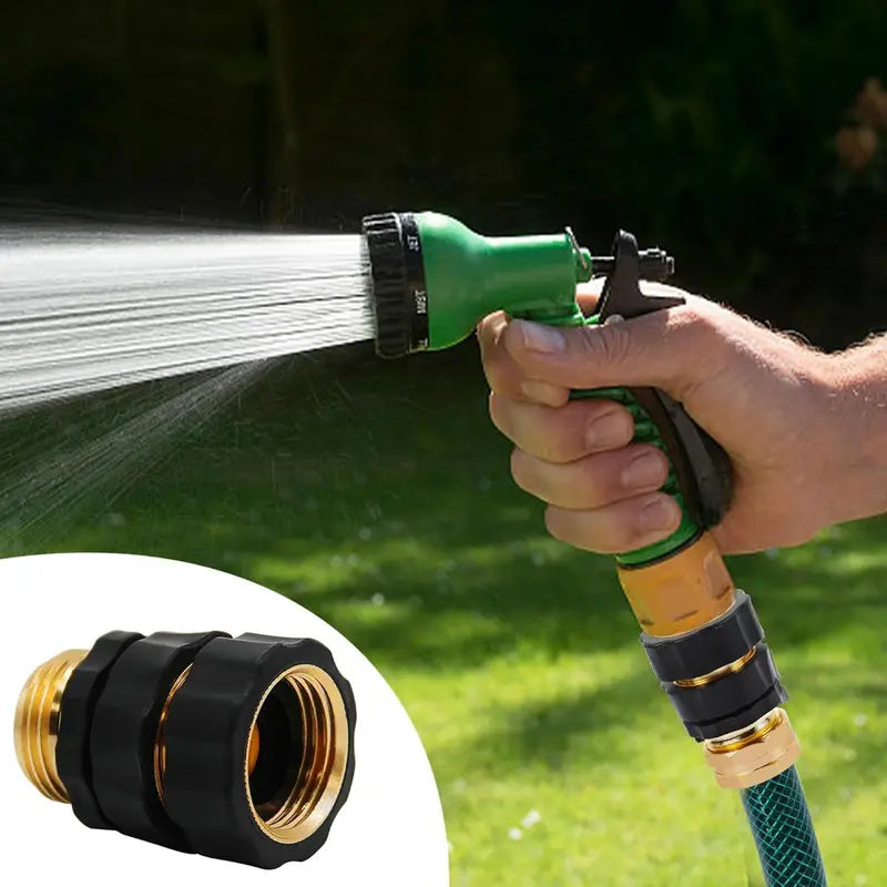 Garden Hose Quick Connectors - Leak-Resistant 3/4" GHT Fittings For Faster Watering