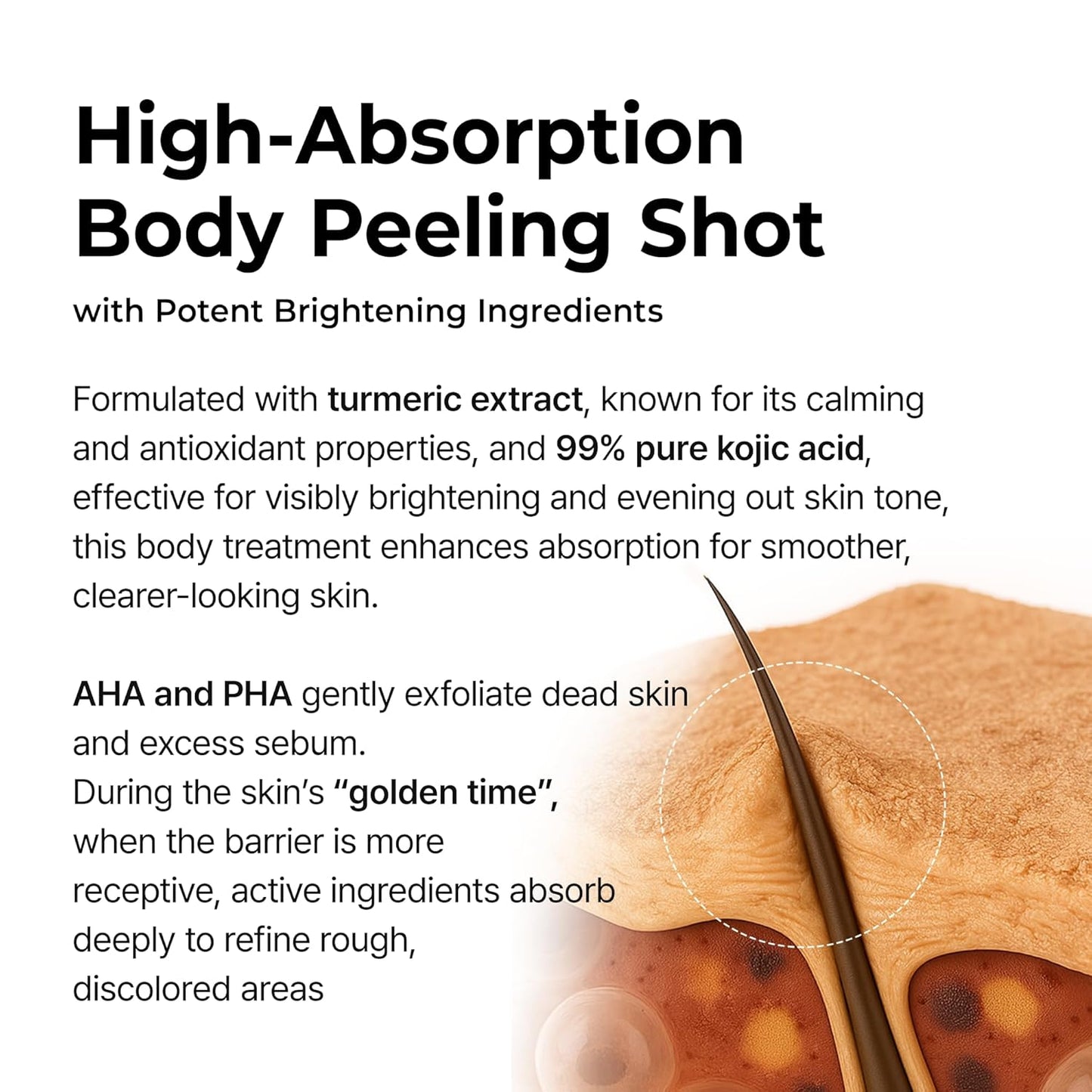Body Peel Spray - Kojic Acid + Turmeric Formula For Smooth-Looking Skin
