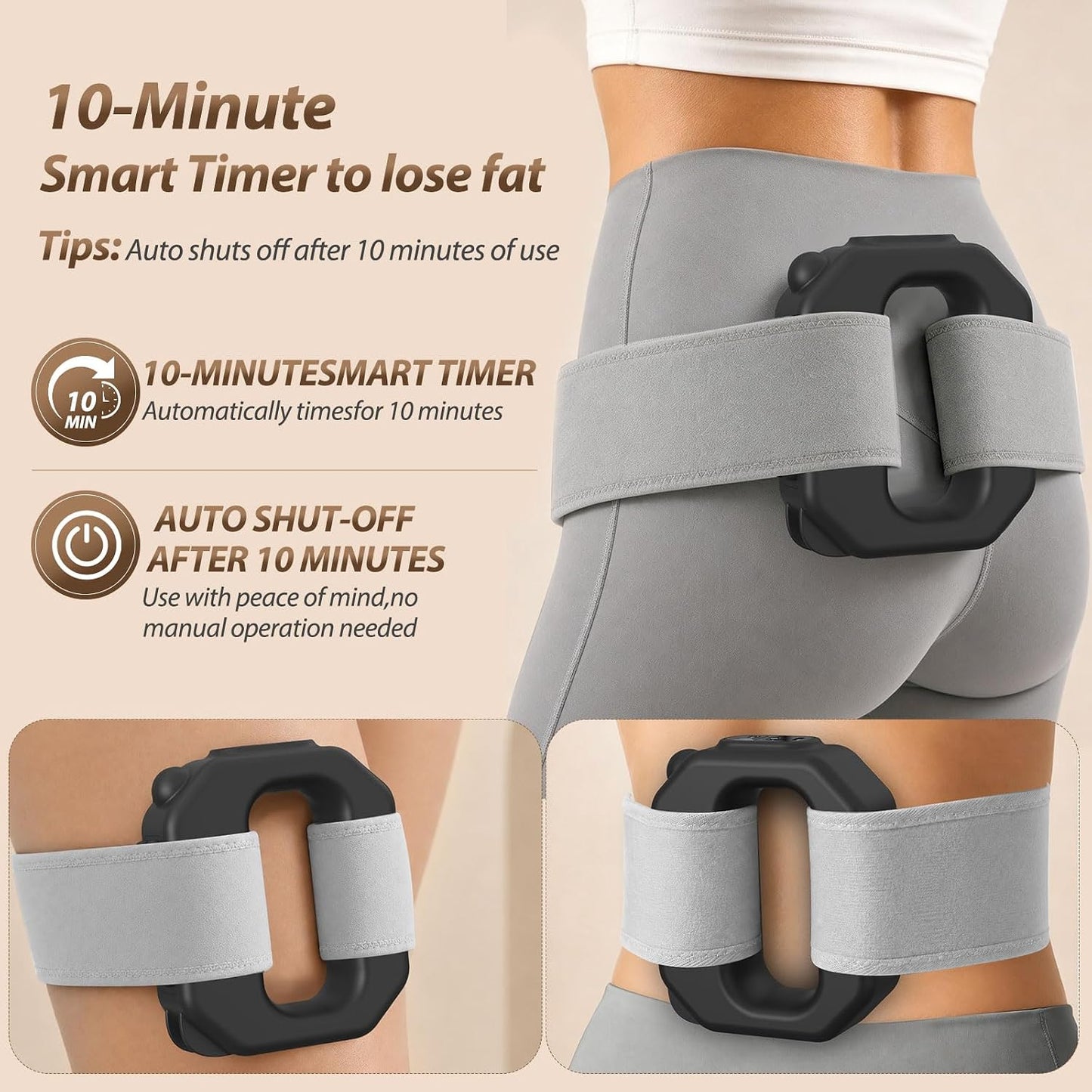 Wearable Fascia Massage Ring - Hands-Free Vibration Compression Belt for Waist & Back Daily Comfort & Relaxation