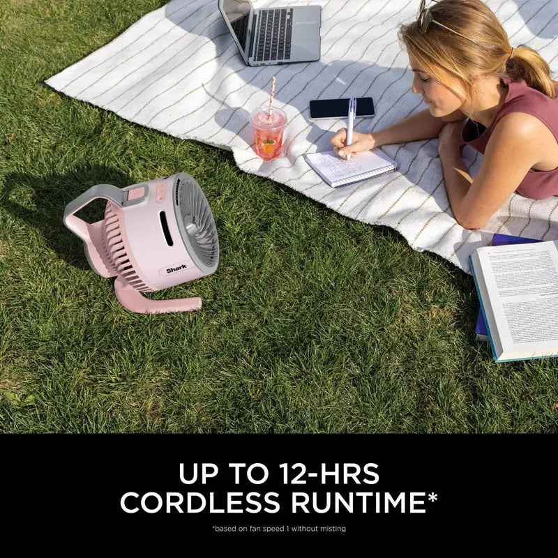 Instantly Drop 10°C Anywhere — Cordless Hybrid Misting & Cooling Fan
