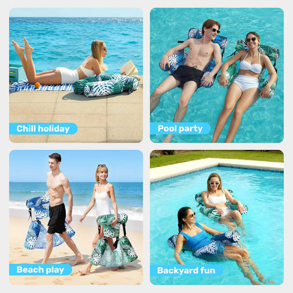 Inflatable Pool Float Chair - Lounge Comfort While You Float