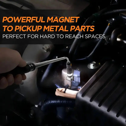 Magnetic Pickup Tool - Extendable LED Reach For Hard-To-Reach Items