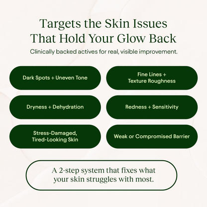 Korean Skincare Glow-Up Bundle - Toner Pads & NAD+ Anti-Aging Moisturizing Cream
