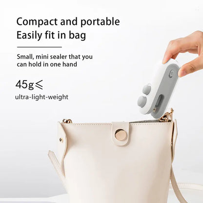 4-Pack 2-in-1 Portable Bag Sealers – USB Rechargeable & Easy to Use