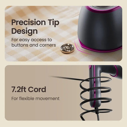 2-in-1 Foldable Handheld Steamer & Iron: Professional Wrinkle Removal in Seconds