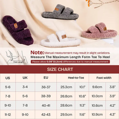 Slippers - Soft Memory Foam Cushioning For All-Day Cozy Home Comfort & Light Outdoor Wear