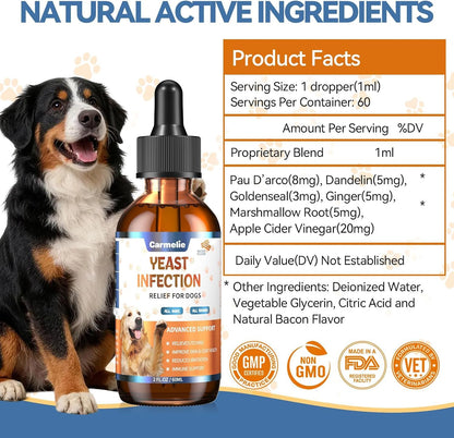 Dog Ear & Skin Relief Drops - Fast-Absorbing Comfort Support For Itchy Ears, Skin Irritation & Daily Hygiene Care