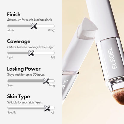 Foundation Stick - Dual-End Brush Design For Effortless Dewy Makeup