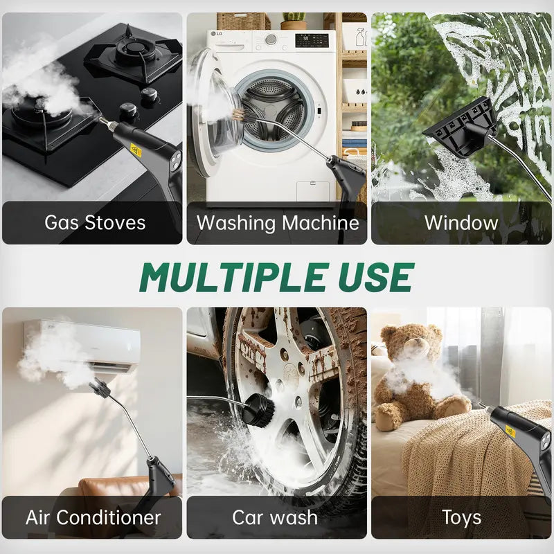 Portable Steam Cleaner - High-Pressure Steam For Deep Home & Car Cleaning