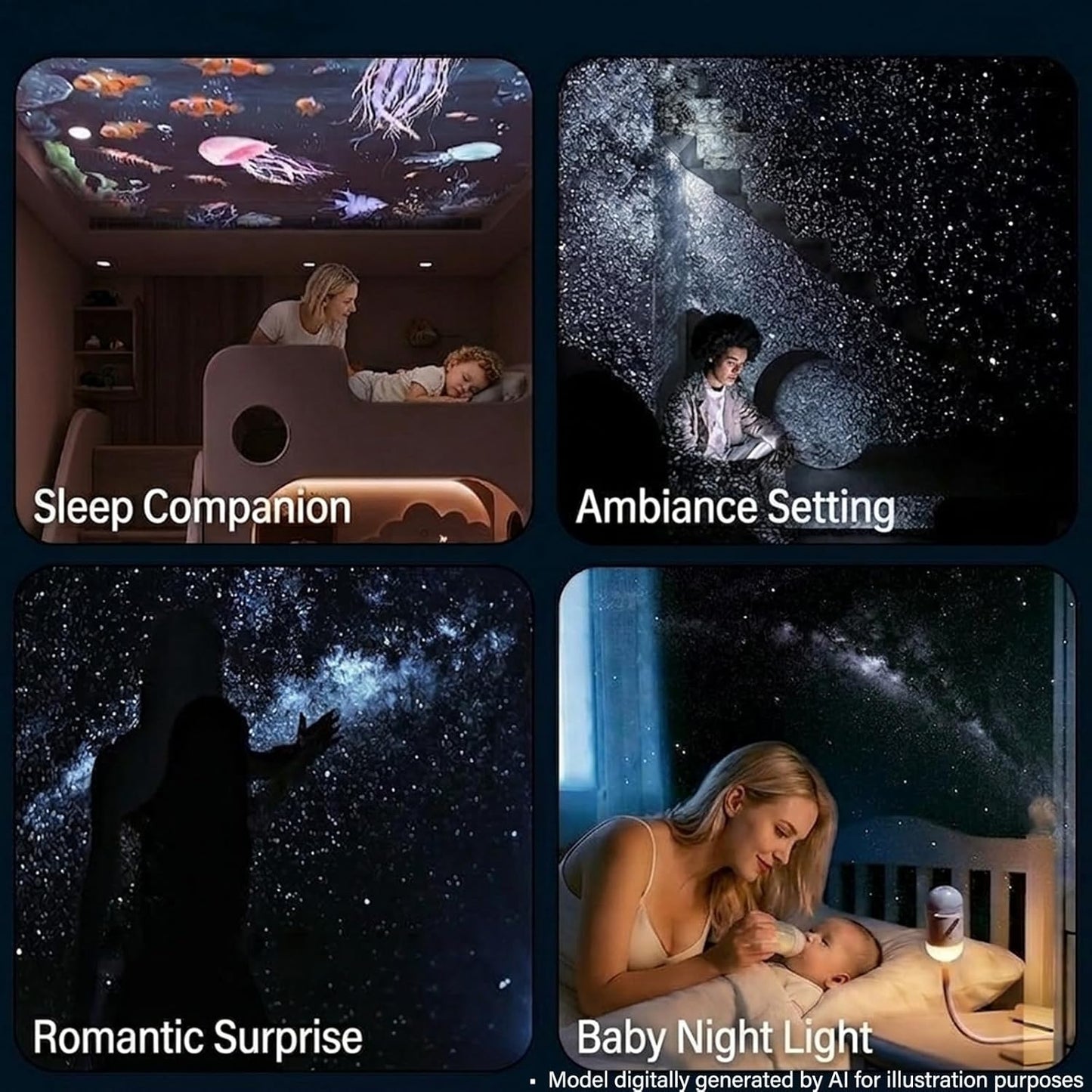 Galaxy Projector - Starry Sky Projection Light For Instant Room Transformation
