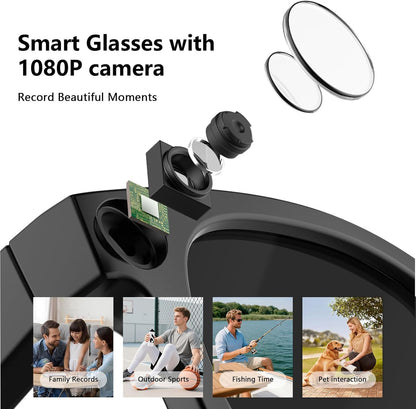 AI Smart Glasses: 8MP 4K Video Recording & Real-Time Translation (160+ Languages)