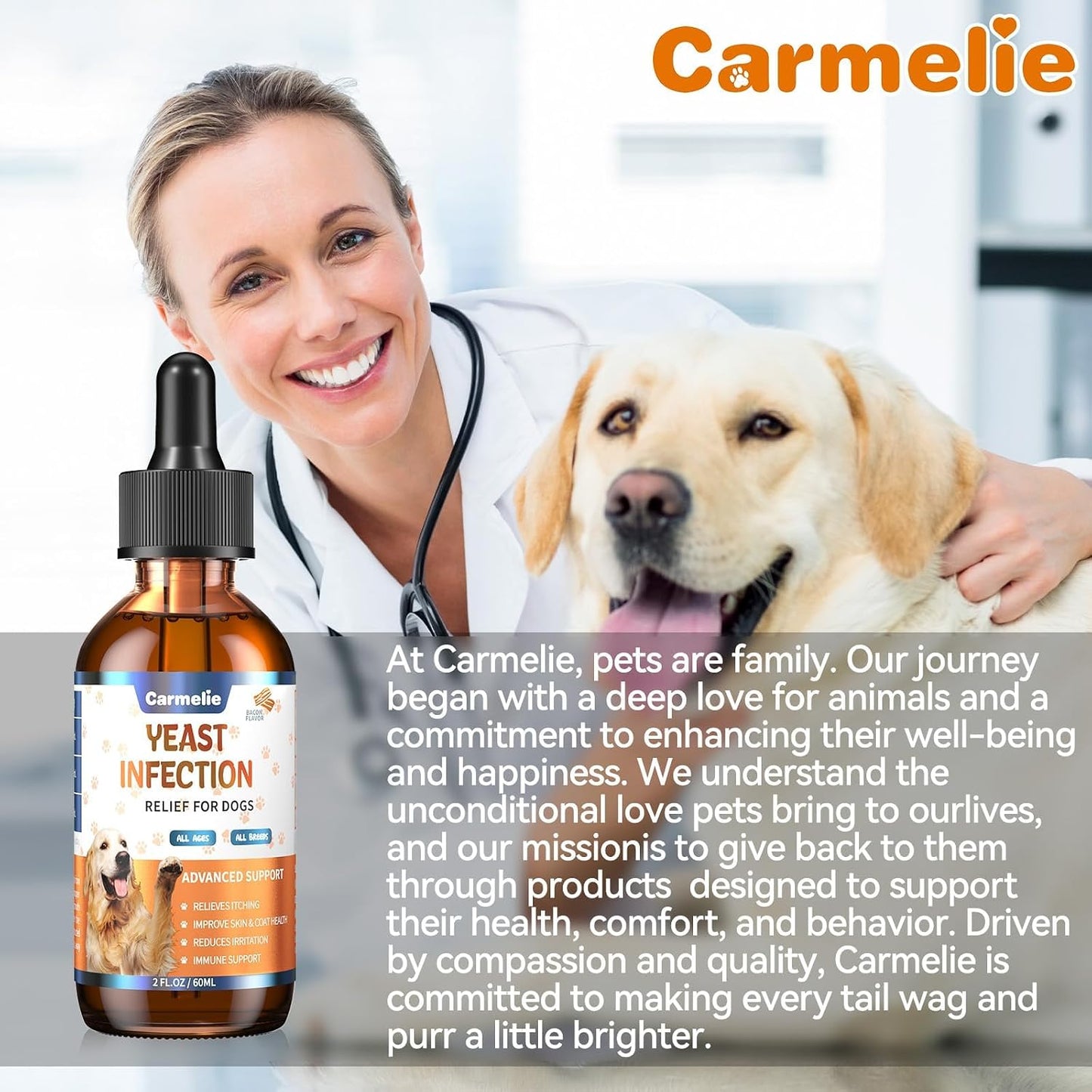 Dog Ear & Skin Relief Drops - Fast-Absorbing Comfort Support For Itchy Ears, Skin Irritation & Daily Hygiene Care