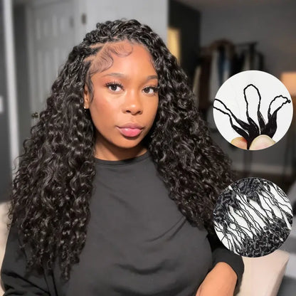 Human Hair Crochet Extensions - Pre-Looped Burmese Curly For Natural Full Volume