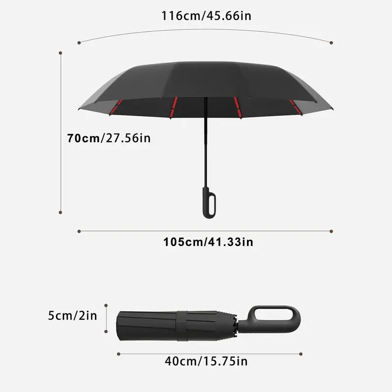 Stop Holding Wet Umbrellas—Click, Lock, and Go Hands-Free Instantly!