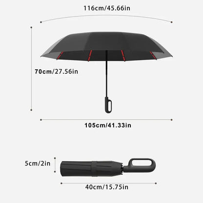 Stop Holding Wet Umbrellas—Click, Lock, and Go Hands-Free Instantly!