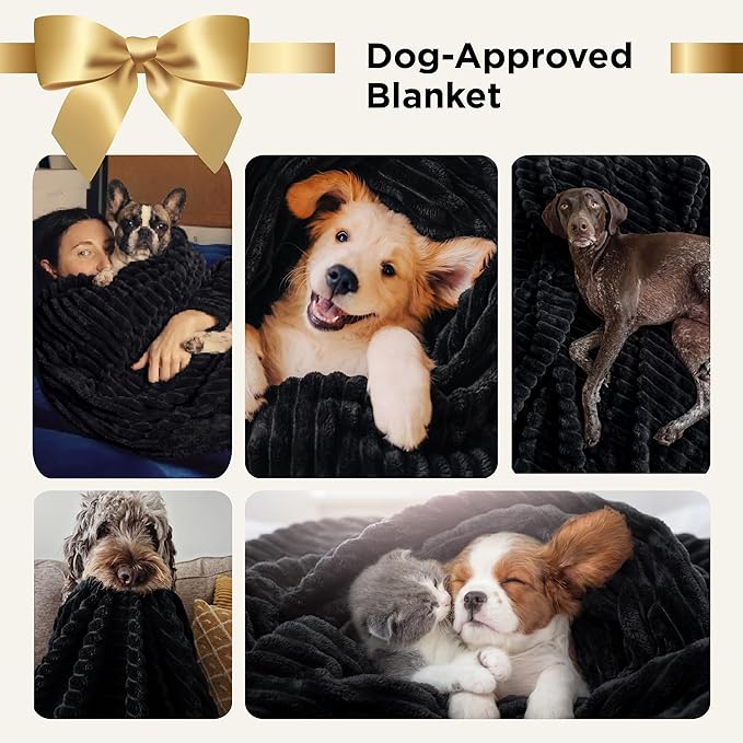 Luxury Embossed Striped GentleSoft Faux Fur Cozy Blanket