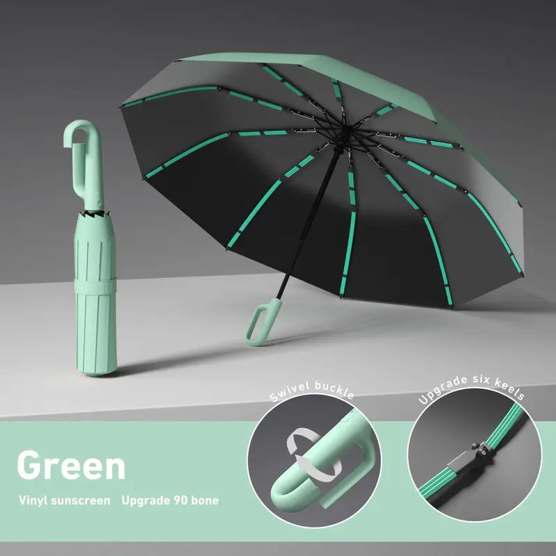 Stop Holding Wet Umbrellas—Click, Lock, and Go Hands-Free Instantly!