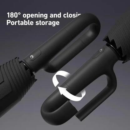 Stop Holding Wet Umbrellas—Click, Lock, and Go Hands-Free Instantly!