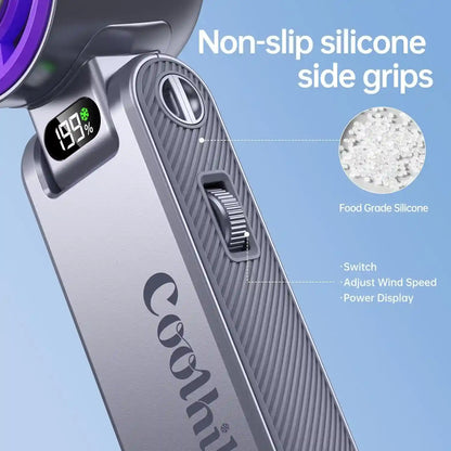High-Speed Portable Fan – 199-Speed Turbo Ice Cooling For Instant Summer Relief