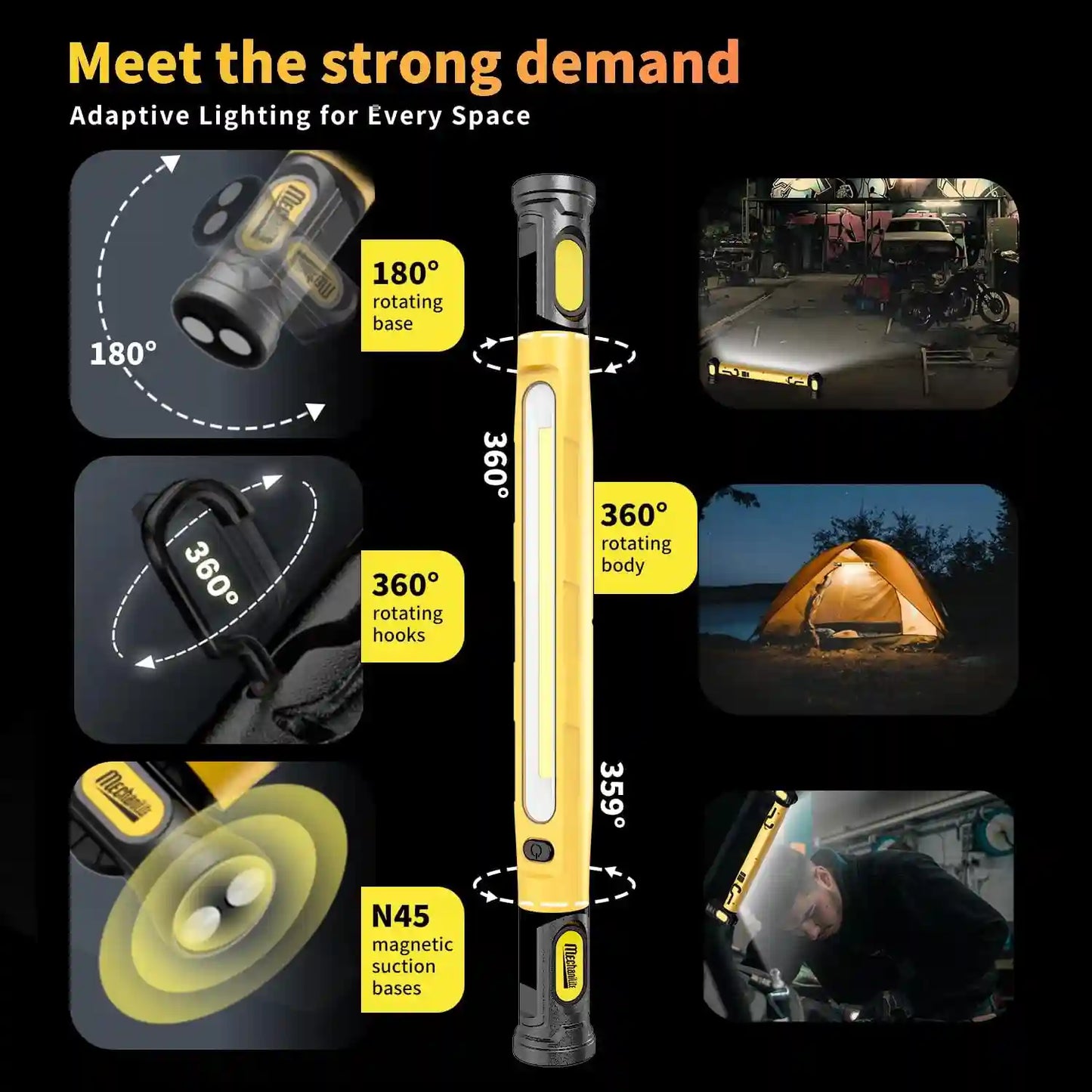 Eliminate Blind Spots With Full Engine-Bay Coverage Work Light