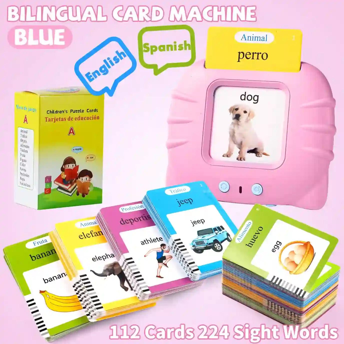 Talking Flash Cards Early Learning Toy — 224 Sight Words Audio