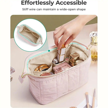 Puffy Makeup Bag - Wide-Open Design For Effortless Organization