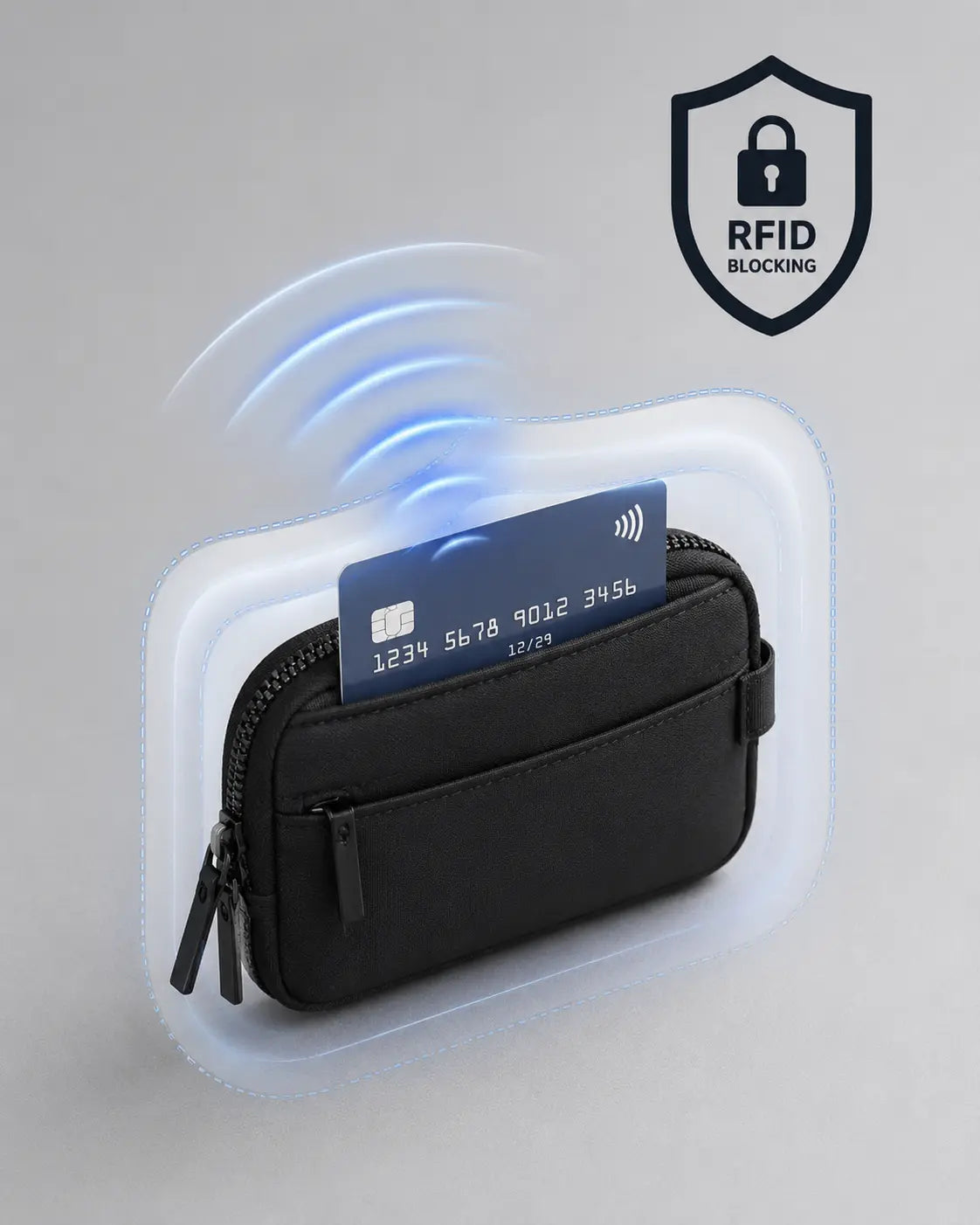 Ultra-Slim Minimalist Metal Wallet with RFID Blocking & Quick Access Pop-Up