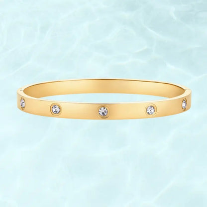 Love Bangle Bracelet - Waterproof Gold-Plated Style For Everyday Elegance