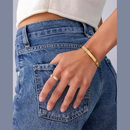Love Bangle Bracelet - Waterproof Gold-Plated Style For Everyday Elegance