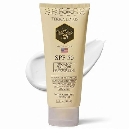 The Safest 100% Organic Tallow Sunscreen SPF 50